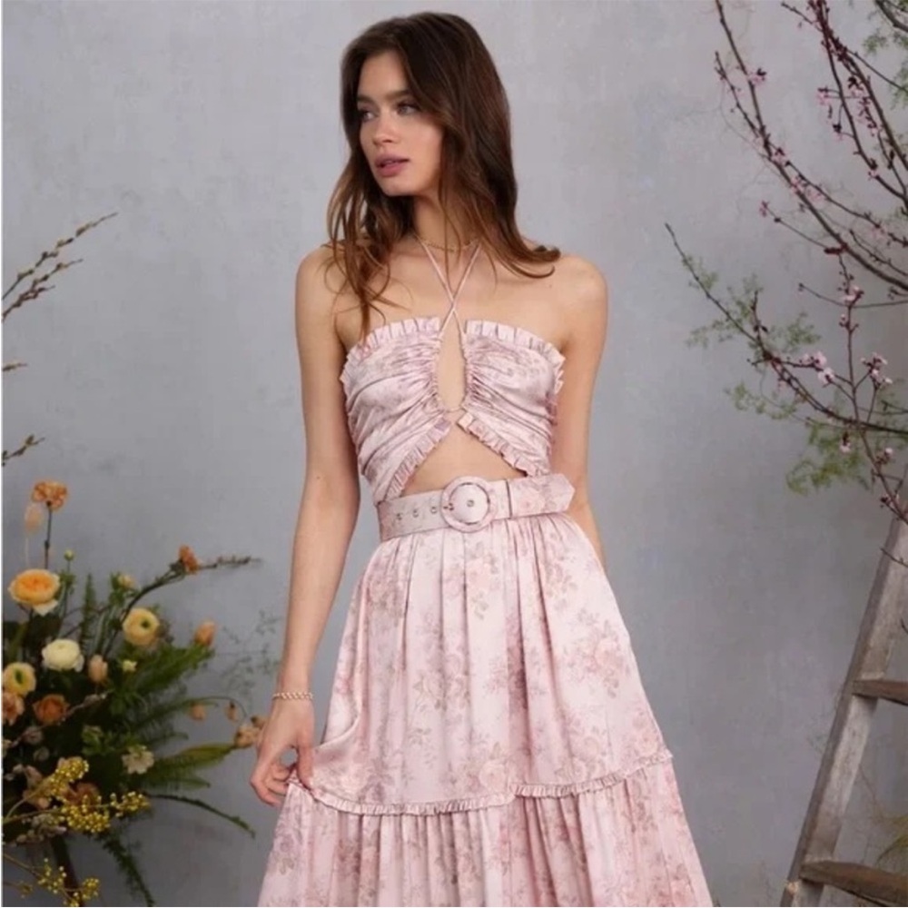 V. Chapman Pink Penelope Floral Dress
